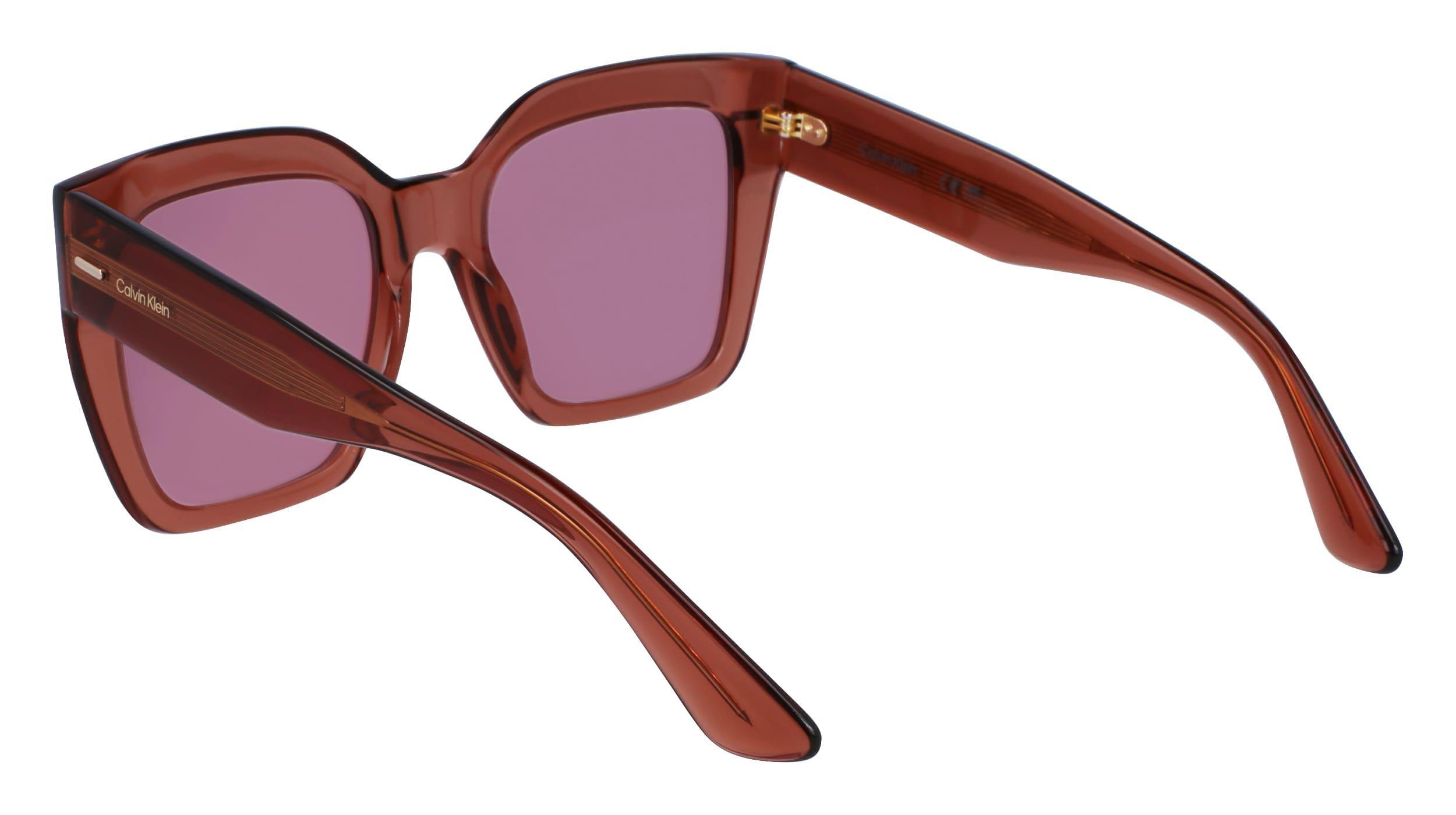 Calvin Klein - Calvin Klein Women Brown Modified Rectangle Sunglasses - Ck23508S
