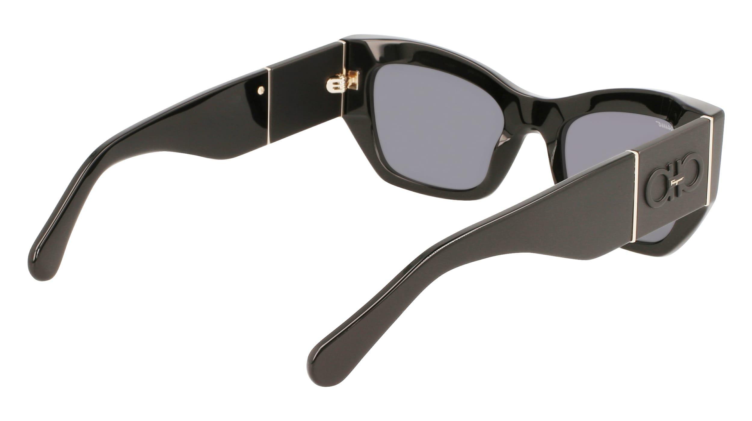 SALVATORE FERRAGAMO - Ferragamo Women Black Modified Rectangle Sunglasses - Sf1059S