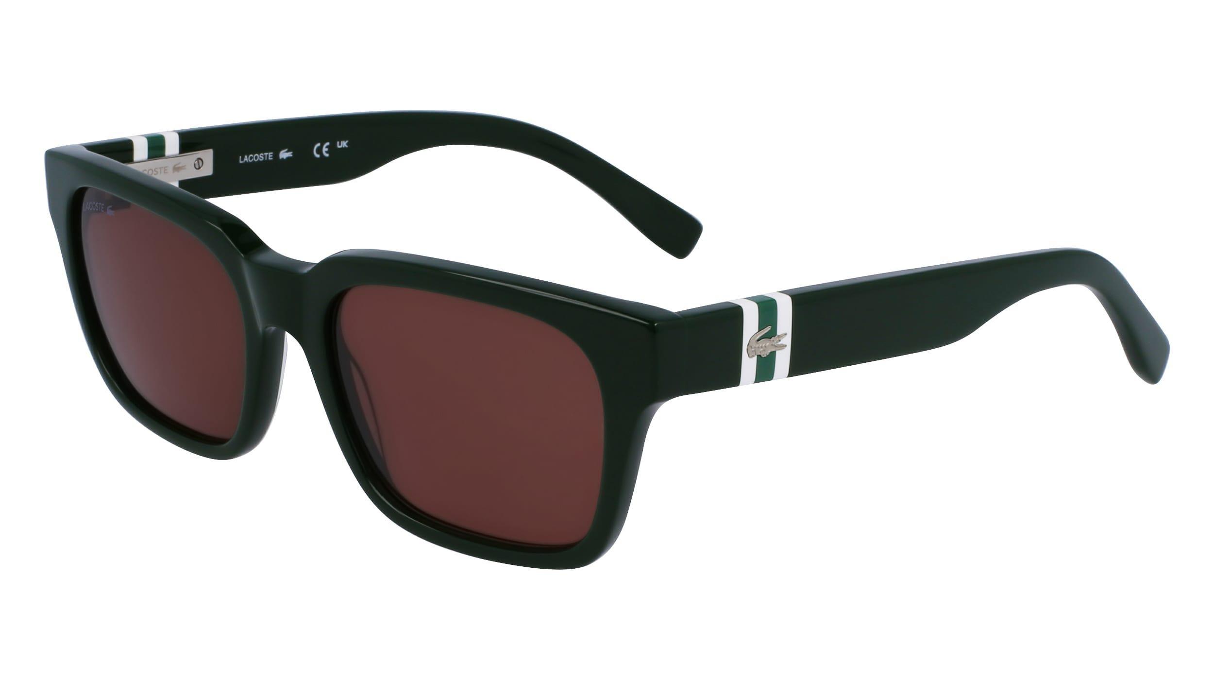 LACOSTE - Lacoste Men Dark Green Rectangle Sunglasses - L6007S
