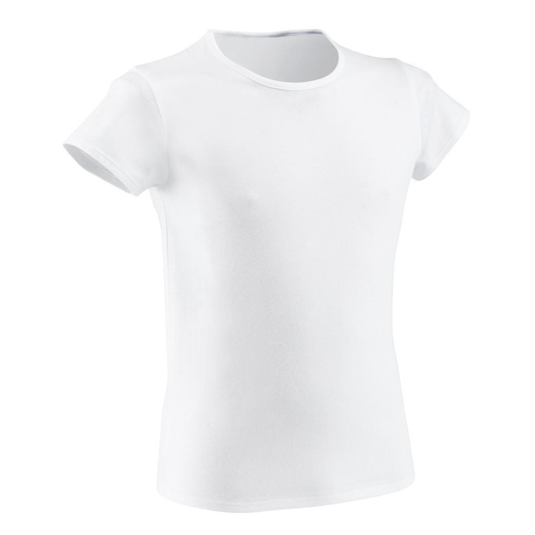 DOMYOS - 12-13 Years  Girls' Short-Sleeved Gym T-Shirt - White Title