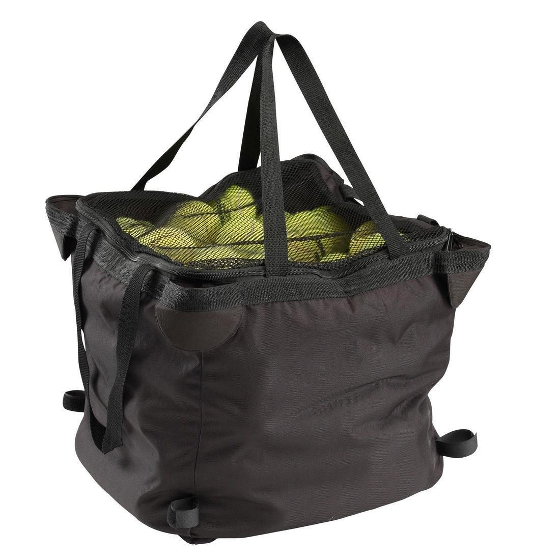 Rolling Tennis Ball Basket, Black, No Color, large image number 3