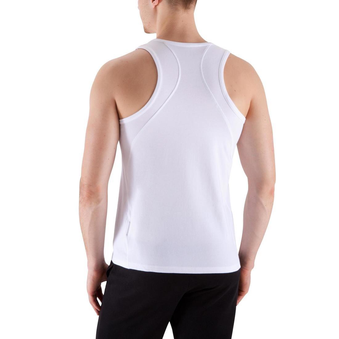 2XL  Dry Skin Bodybuilding Tank Top - White, No Color, large image number 3