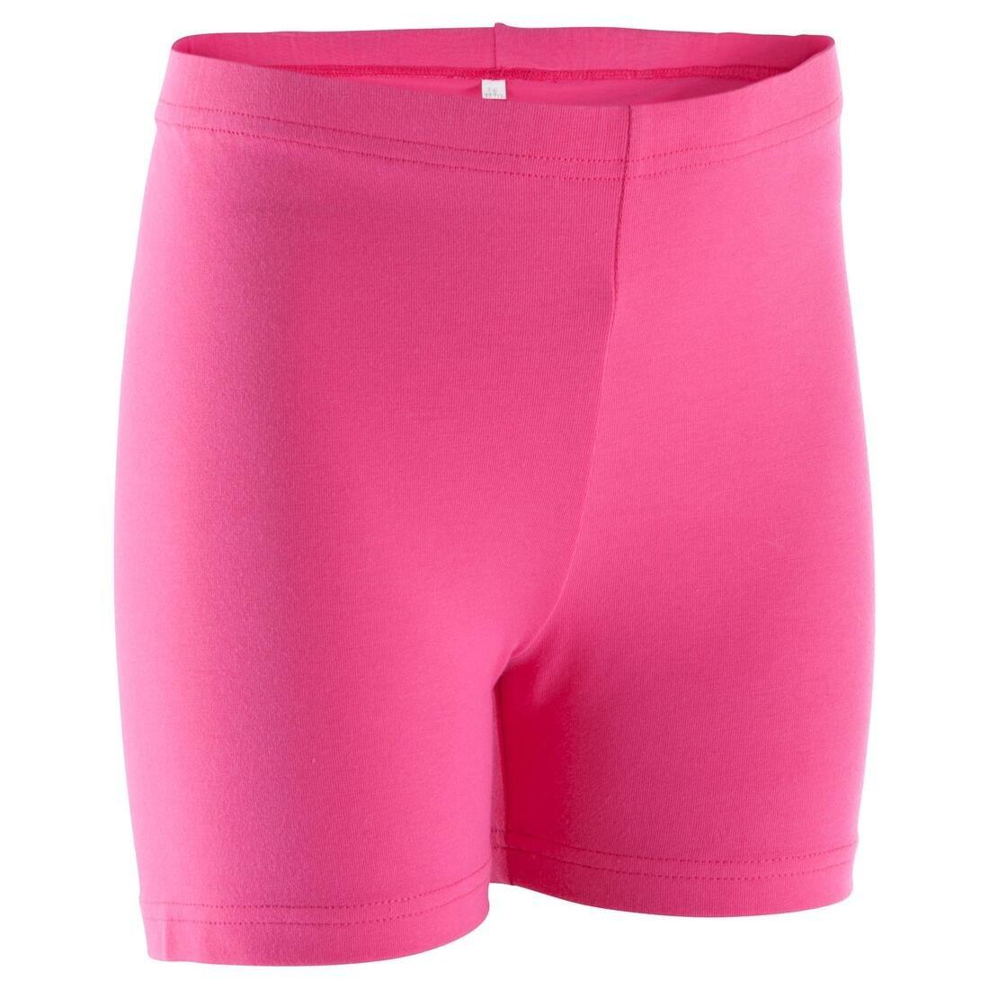 100 Girls' Gym Shorts, Black, No Color, large image number 1