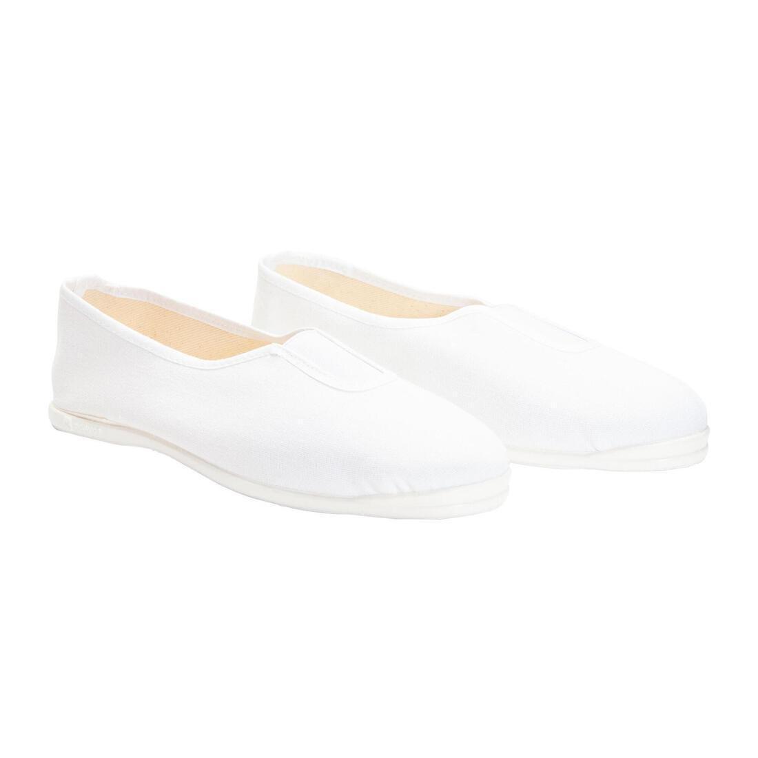Unisex Kids Fabric Gym Shoes, White, No Color, large image number 6