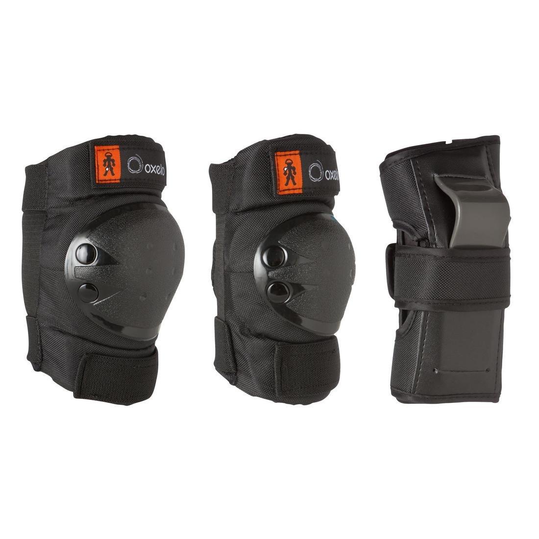 Basic Kids' 3-Piece Skating Skateboarding Scooter Protective Gear, Black, No Color, large image number 5
