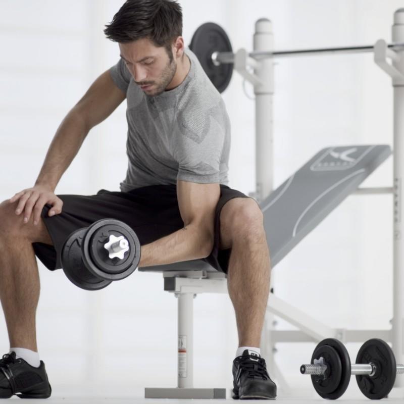 Bodybuilding 30 kg Dumbbells Set, No Color, large image number 1
