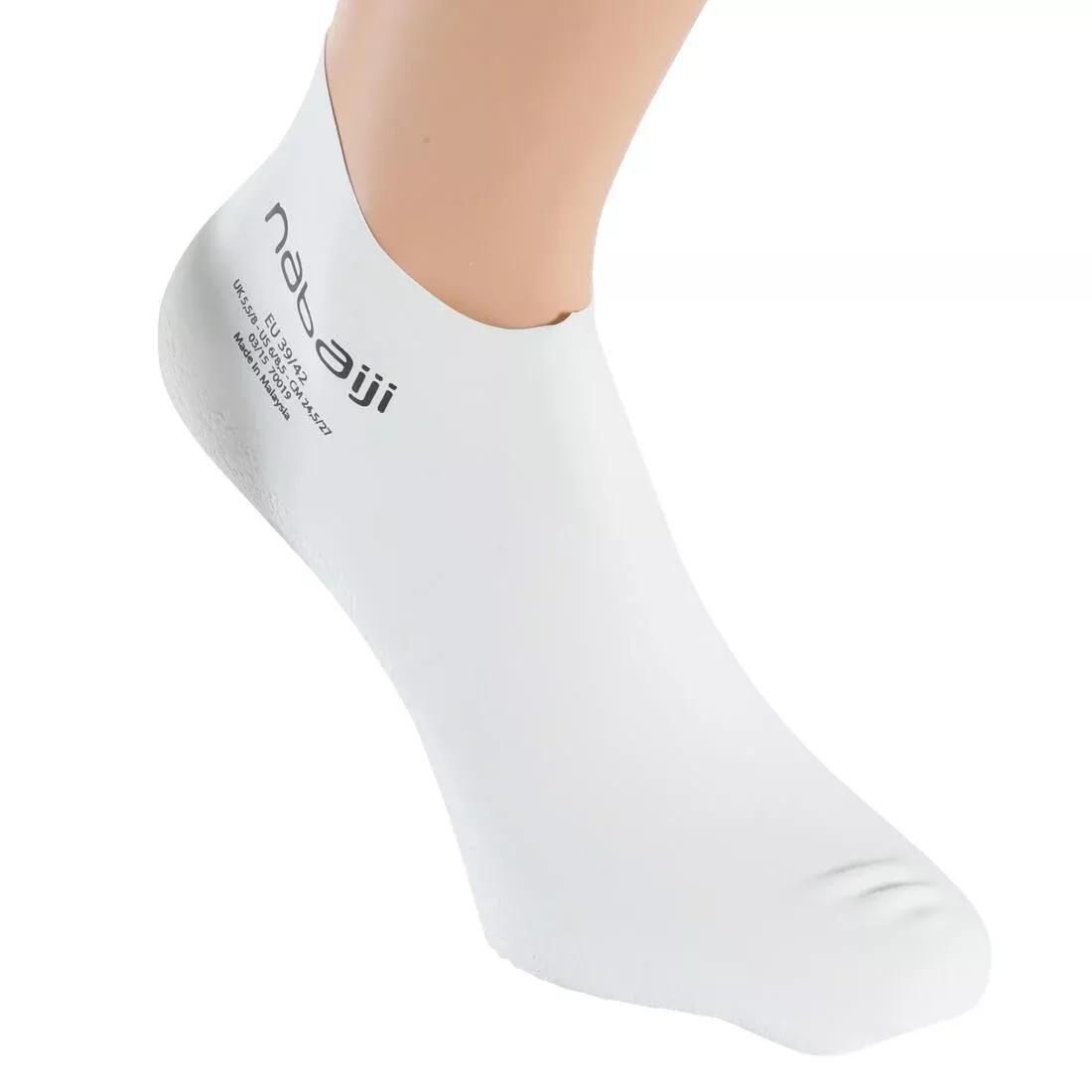 Unisex Silatex Swimming Socks, White, , large image number 0
