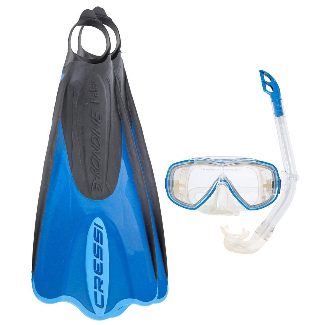 Cressi Palau Elastic Snorkelling Set, Blue, , large image number 0