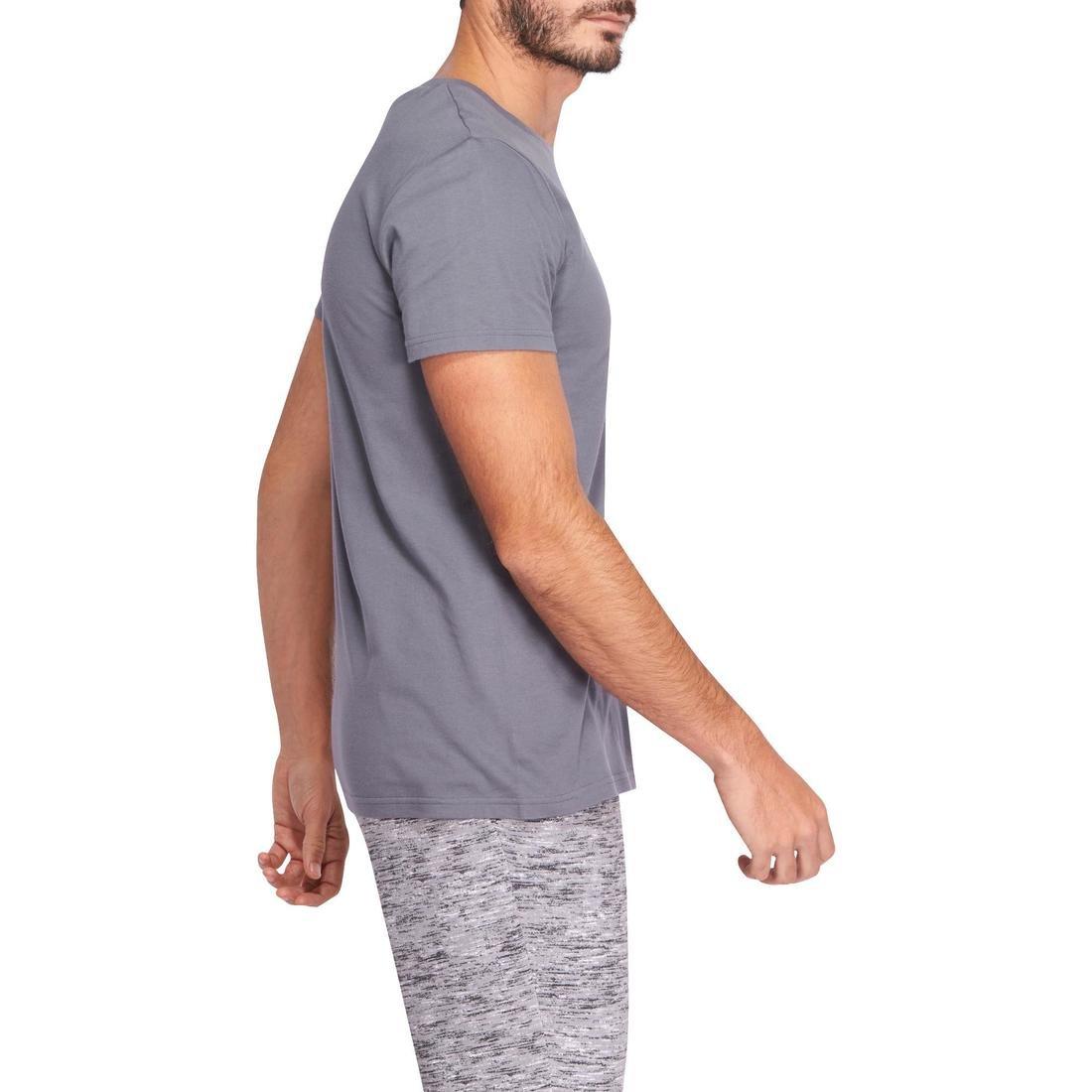 Fitness Pure Cotton T-Shirt Sportee, Graphite, No Color, large image number 9