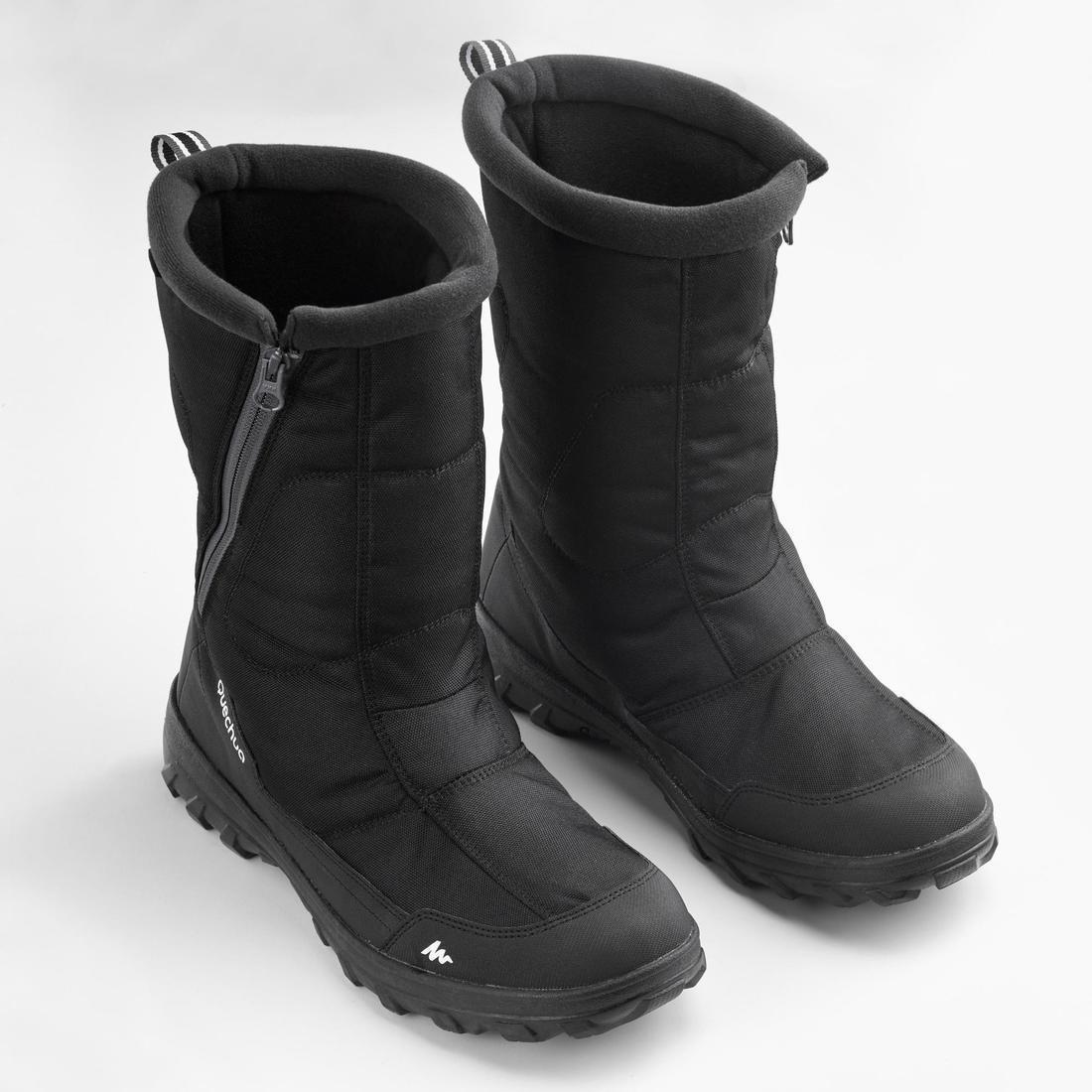 EU 46  Men's Warm waterproof high snow boots - SH100 U-WARM, Black, No Color, large image number 5