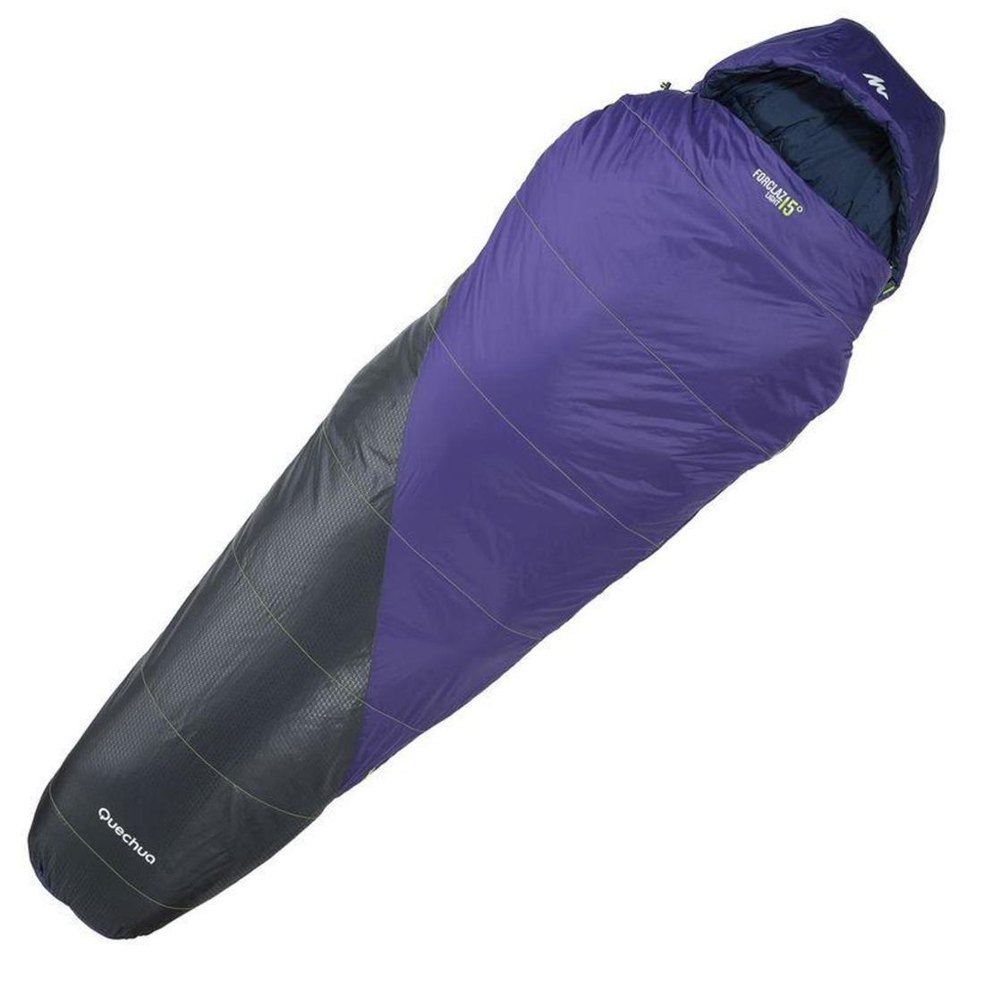 Large Forclaz Light Hiking Sleeping Bag, Purple, , large image number 0