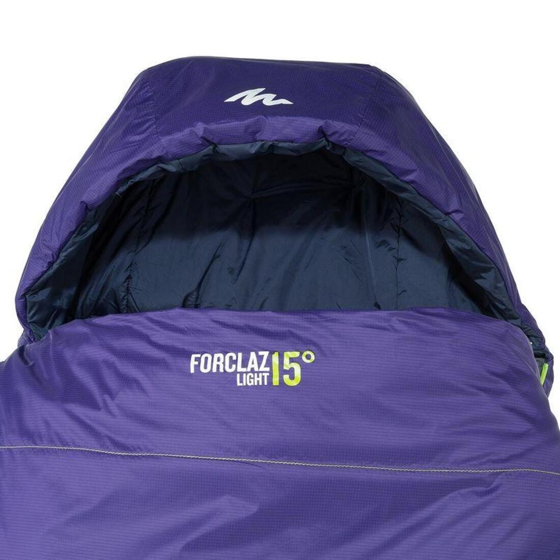 Large Forclaz Light Hiking Sleeping Bag, Purple, , large image number 3