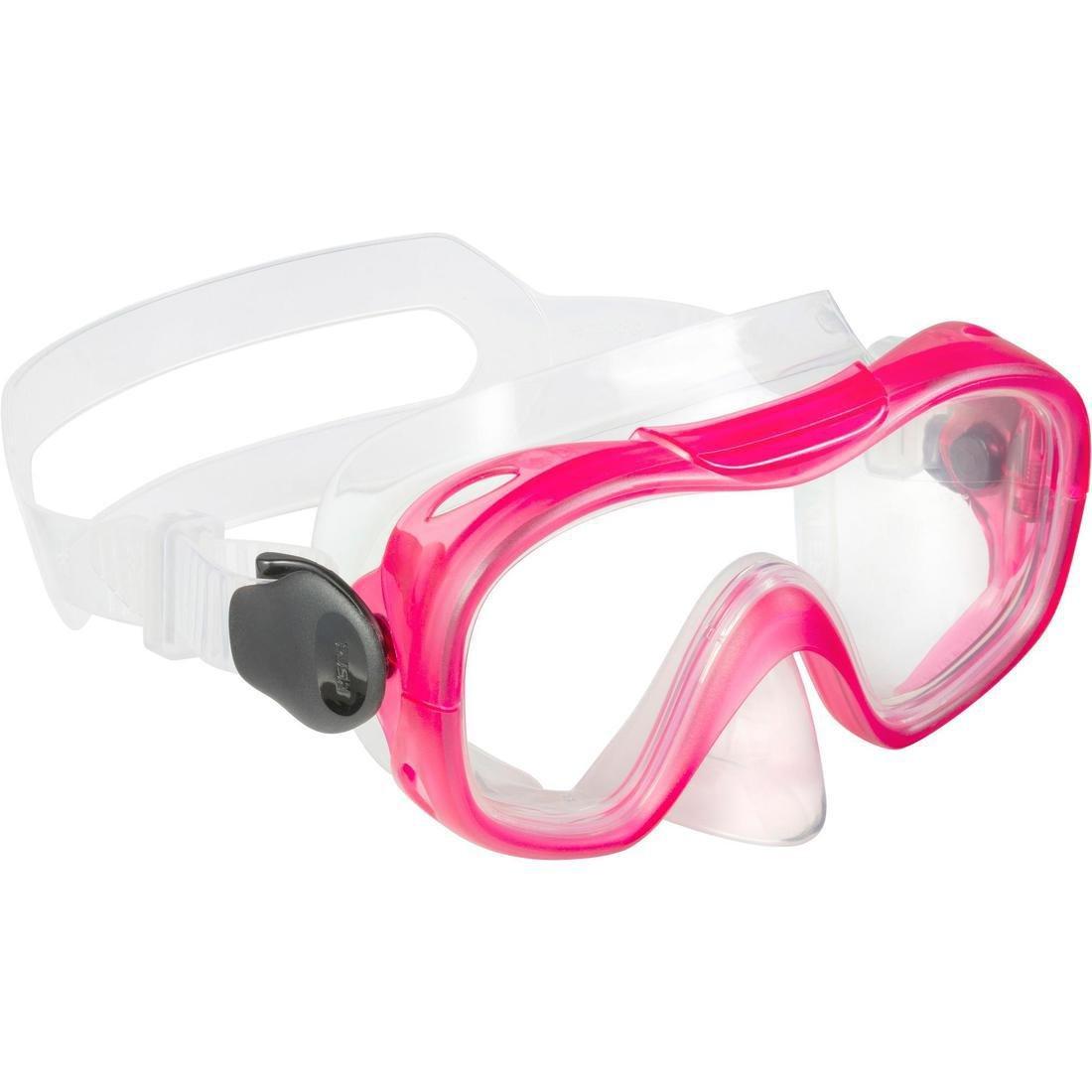 100 Adult or Kids' Diving or Snorkelling Mask - Pink, Blush Pink, No Color, large image number 0