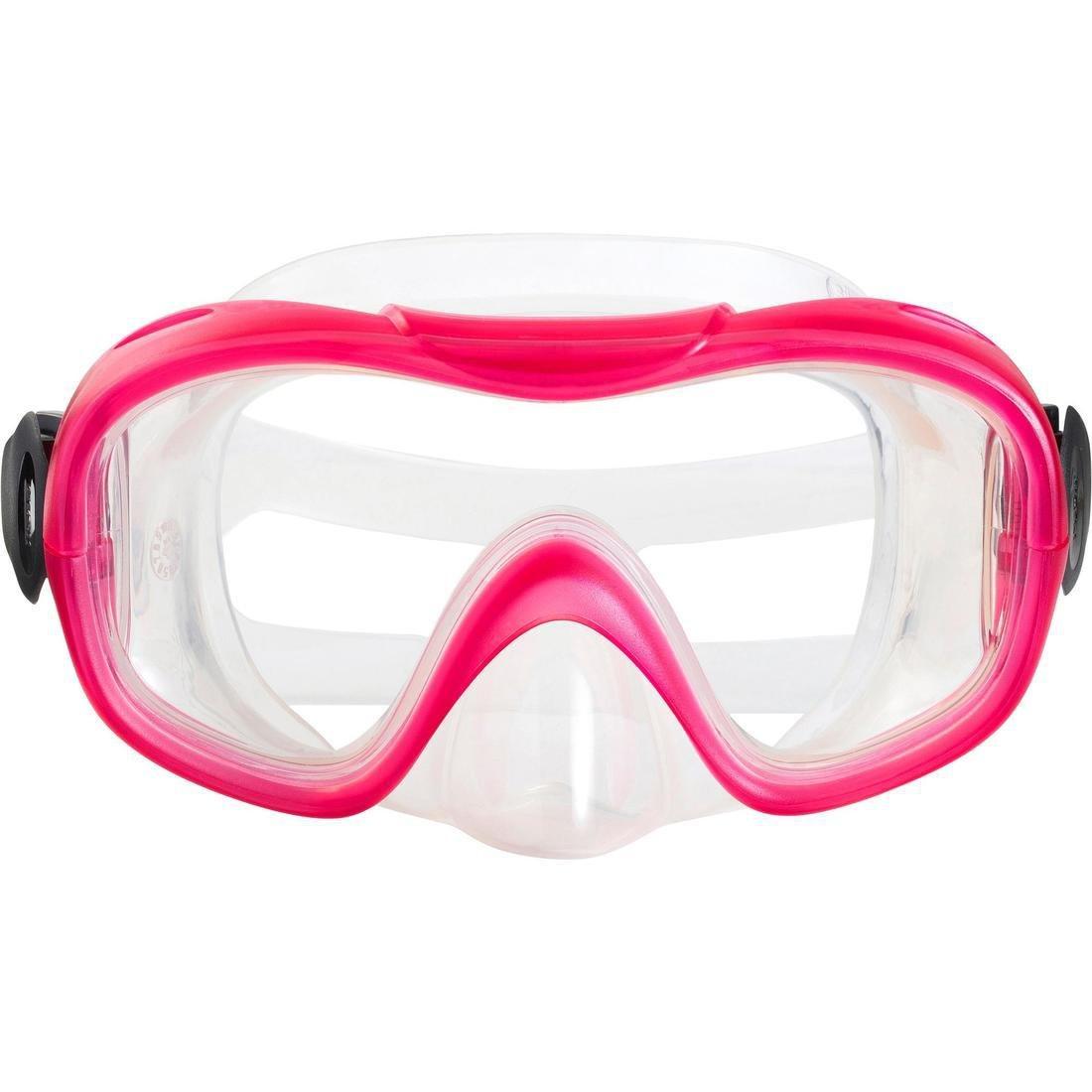 100 Adult or Kids' Diving or Snorkelling Mask - Pink, Blush Pink, No Color, large image number 2