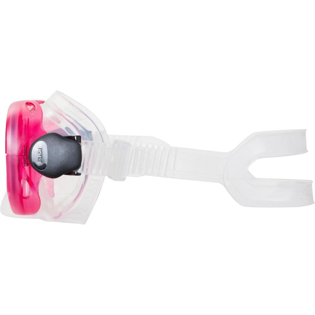 100 Adult or Kids' Diving or Snorkelling Mask - Pink, Blush Pink, No Color, large image number 4