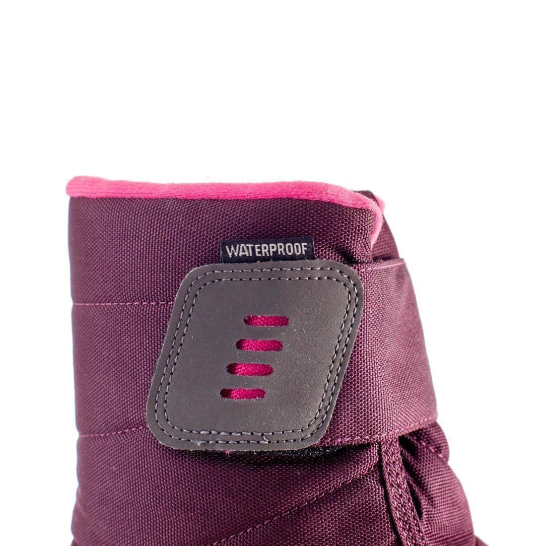 أحذية المشي لمسافات طويلة على الجليد الدافئة المقاومة للماء من EU 30 للأطفال sh100 x-warm size 7 - 5.5 ، أسود, No Color, large image number 12