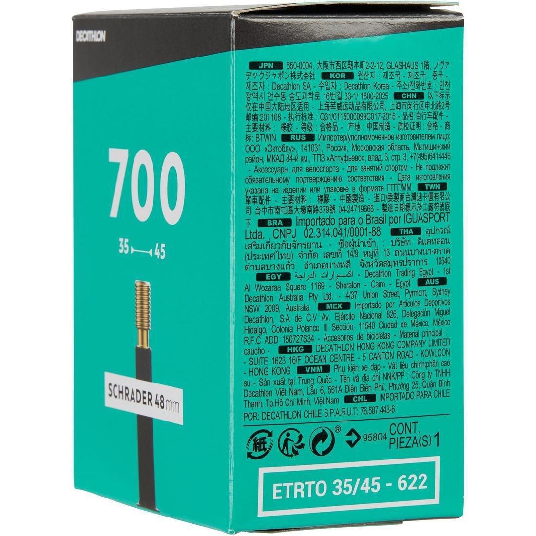 Auto Valve  700X35-45 Bike Inner Tube - Schrader, , large image number 1