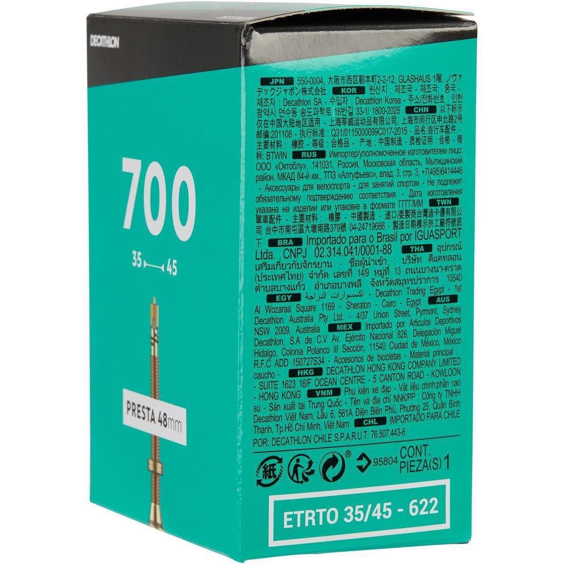 Velo Valve  700X35/43 Inner Tube - Presta, , large image number 2