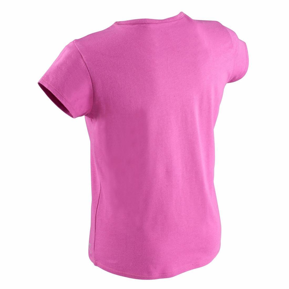 Girls' Short-Sleeved Gym T-Shirt, Pink, , large image number 12