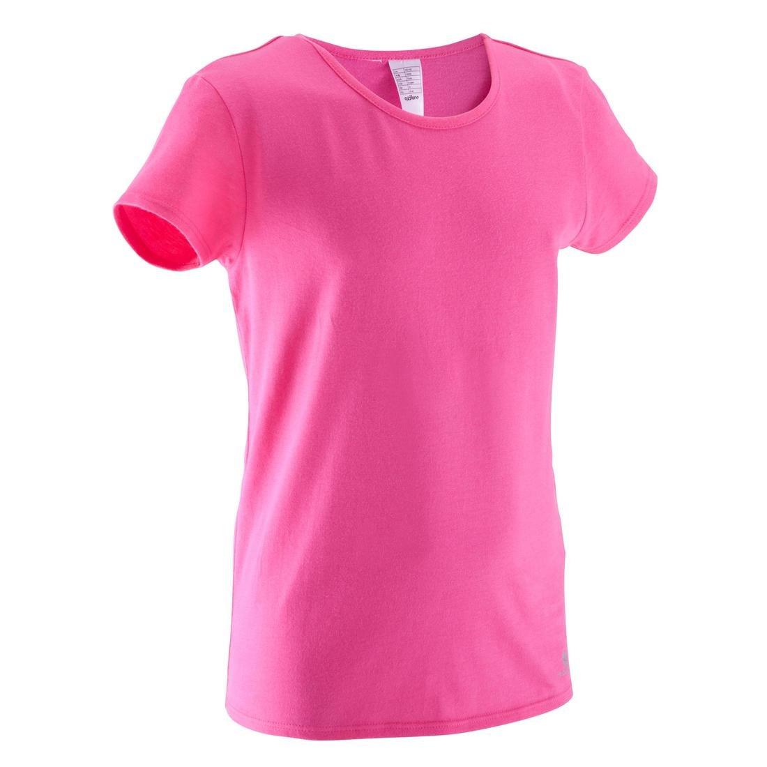 Girls' Short-Sleeved Gym T-Shirt, Pink, , large image number 14