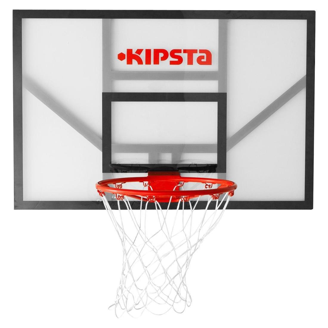 B700 Kids'/Adult Wall-Mounted Basketball Basket. Quality backboard., Black, No Color, large image number 0