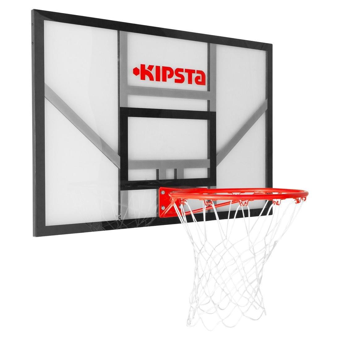 B700 Kids'/Adult Wall-Mounted Basketball Basket. Quality backboard., Black, No Color, large image number 1