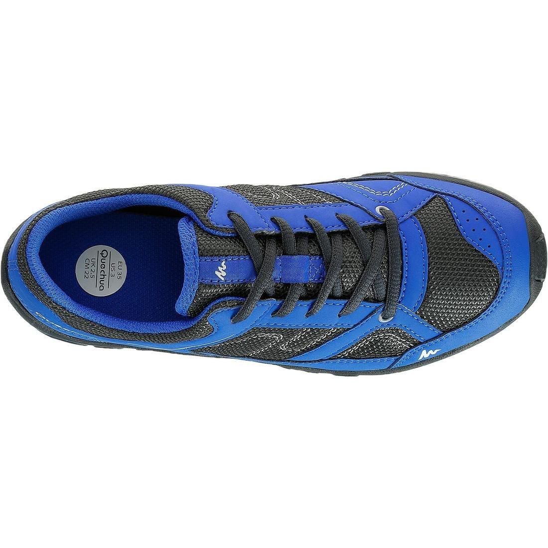 EU 33  Arpenaz 50 Children's Hiking Shoes blue laces, Blue, , large image number 6