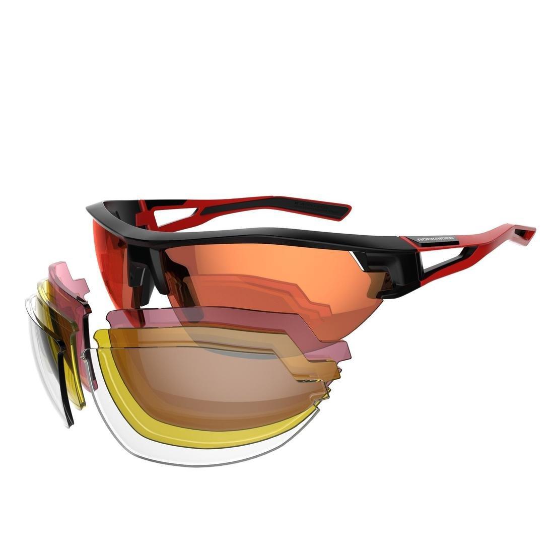 BLACK MOAB sunglasses cycling & running adult black & red interchangeable lenses, No Color, large image number 14