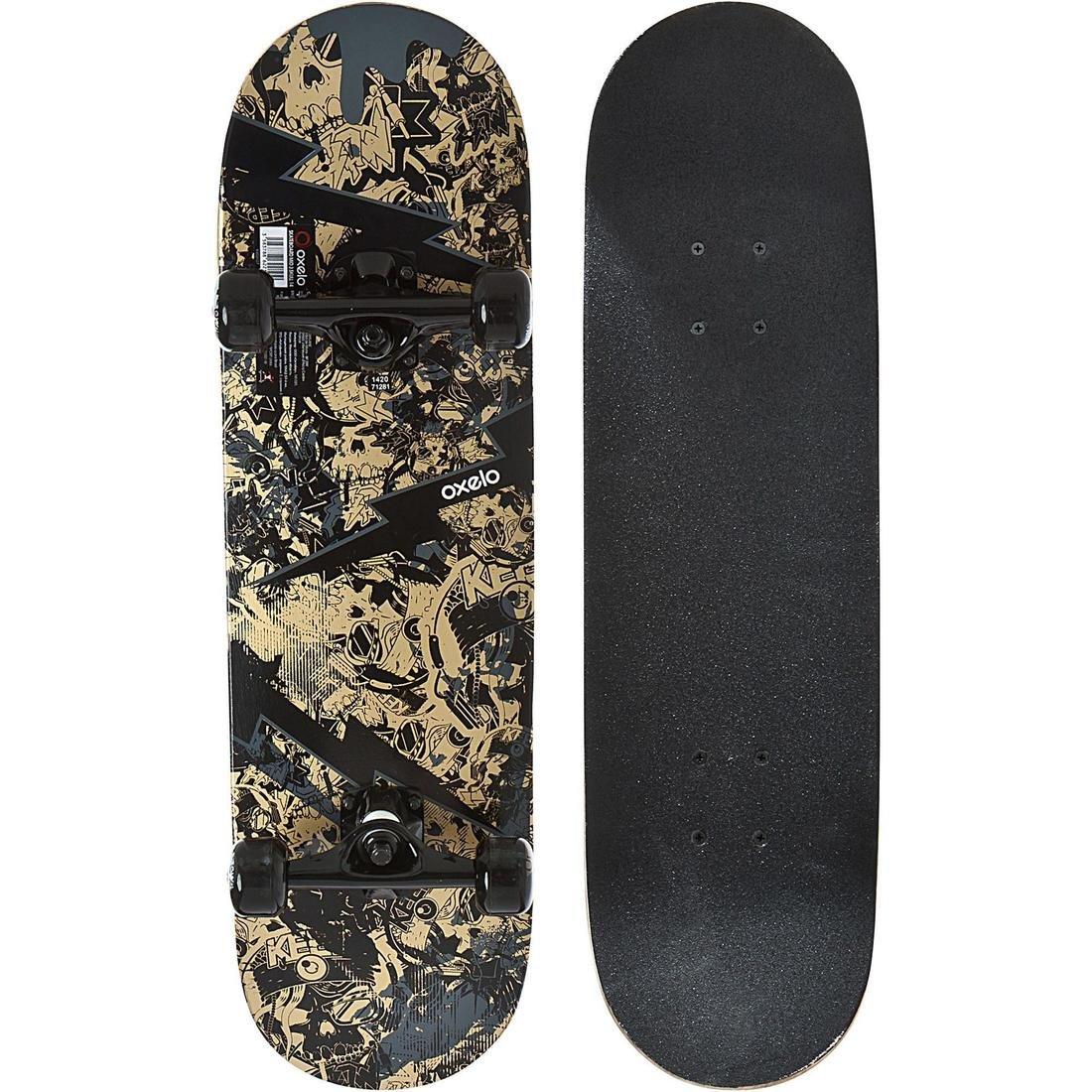 Kids Ages 5 To 7 Skateboard Mid 100, Black, , large image number 1