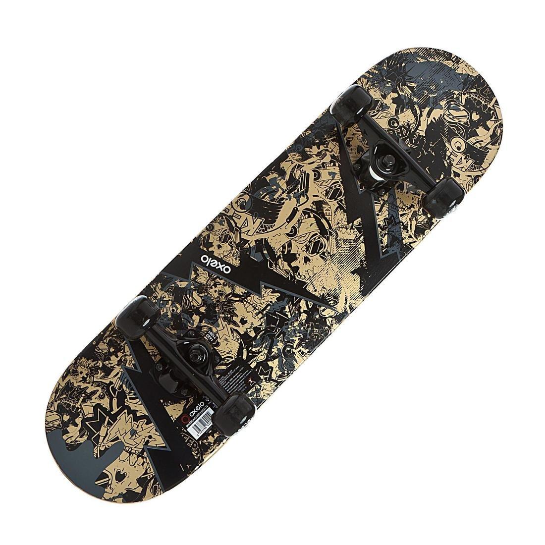 Kids Ages 5 To 7 Skateboard Mid 100, Black, No Color, large image number 4