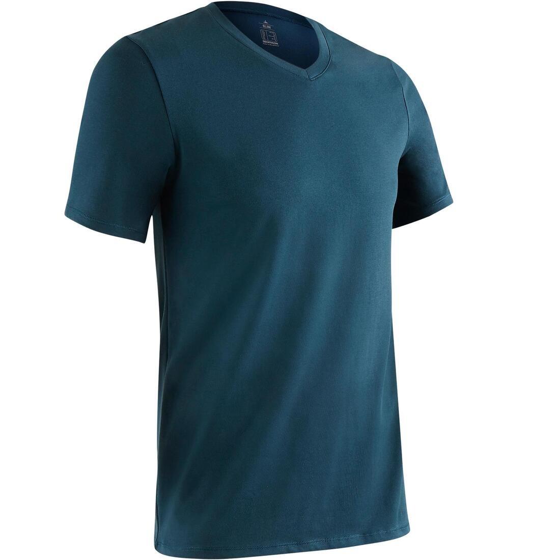 Active Slim-Fit Short-Sleeved Fitness T-Shirt, Snow White, No Color, large image number 1