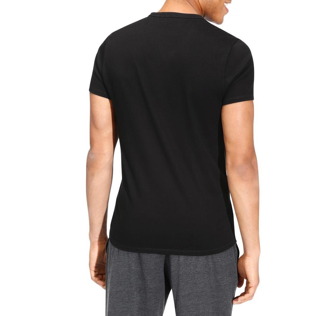 Active Slim-Fit Short-Sleeved Fitness T-Shirt, Snow White, No Color, large image number 4