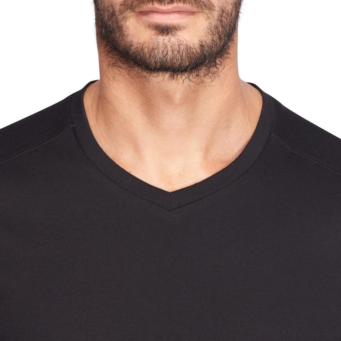 Active Slim-Fit Short-Sleeved Fitness T-Shirt, Snow White, No Color, large image number 5