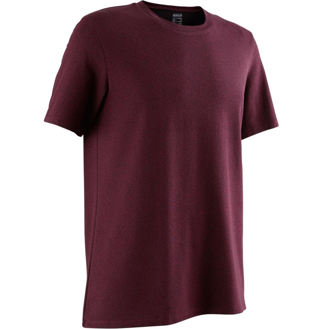 DARK GREY 500 Regular-Fit Pilates & Gentle Gym T-Shirt, No Color, large image number 4