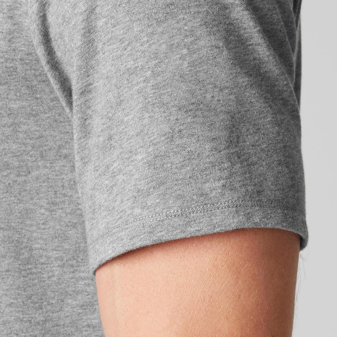 DARK GREY 500 Regular-Fit Pilates & Gentle Gym T-Shirt, No Color, large image number 8