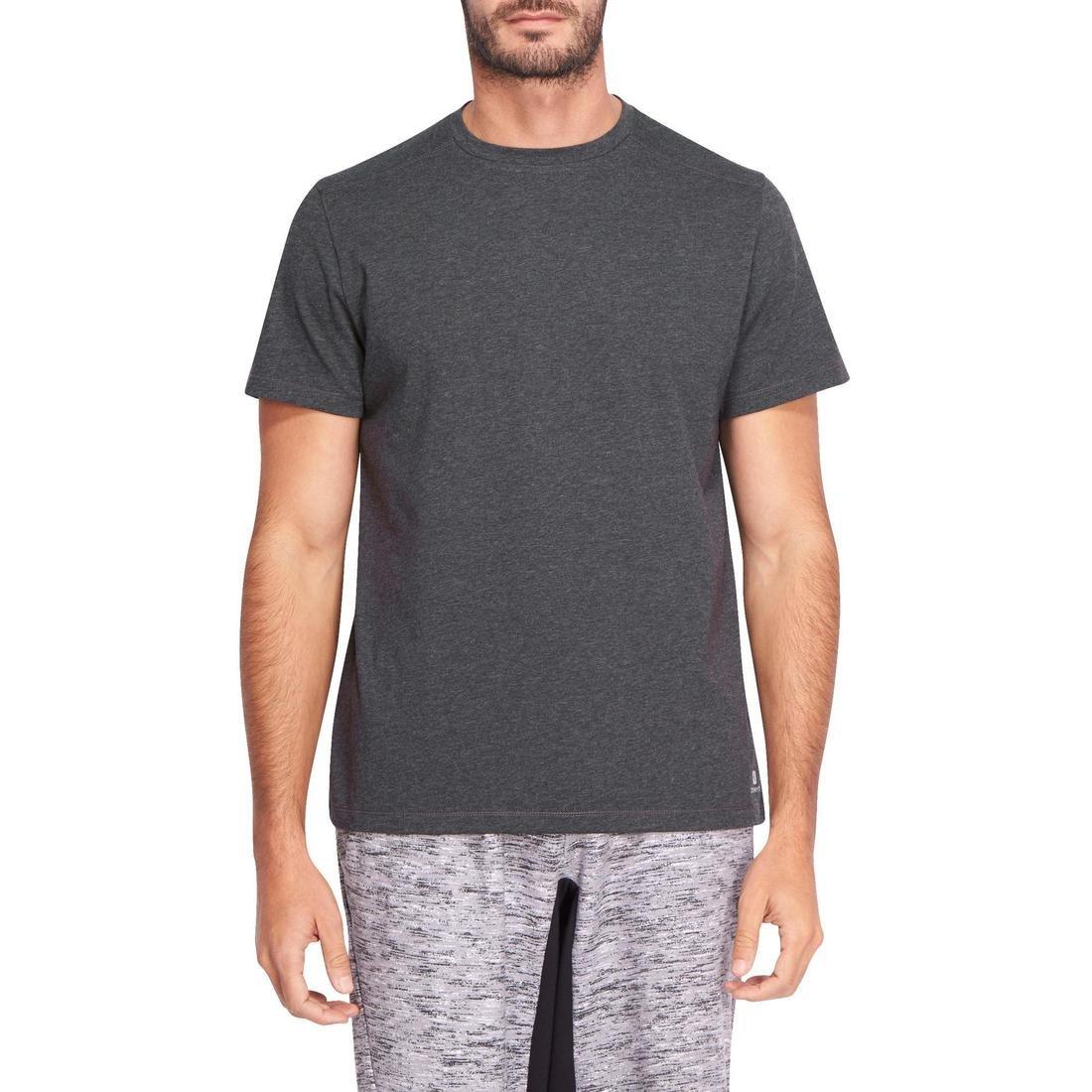 3XL  500 Regular-Fit Pilates And Gentle Gym T-Shirt, Dark Grey, , large image number 1