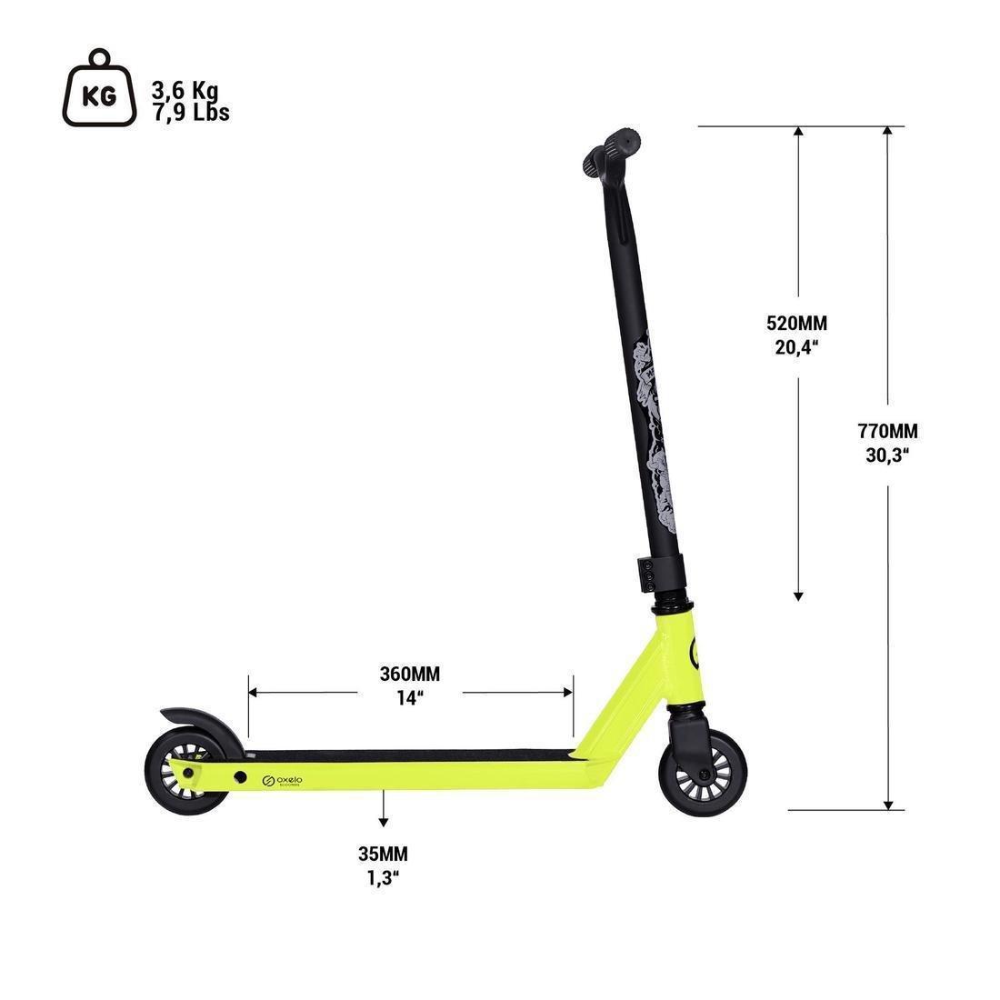 MF One 2016 Freestyle Scooter, Fluo Yellow, No Color, large image number 5