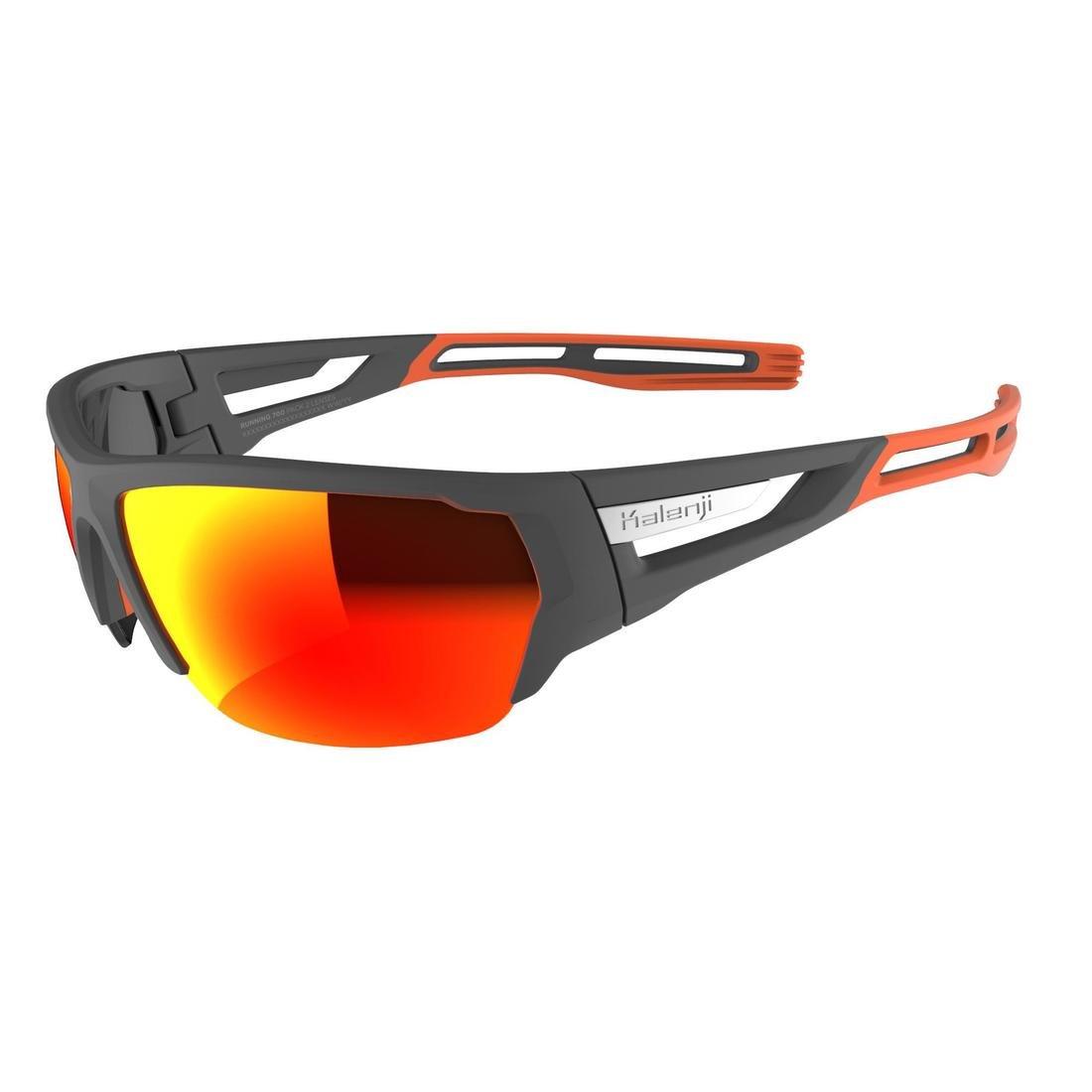WHITE Running 700 Pack Adult Running Sunglasses 2 Interchangeable Lenses - Grey, , large image number 1