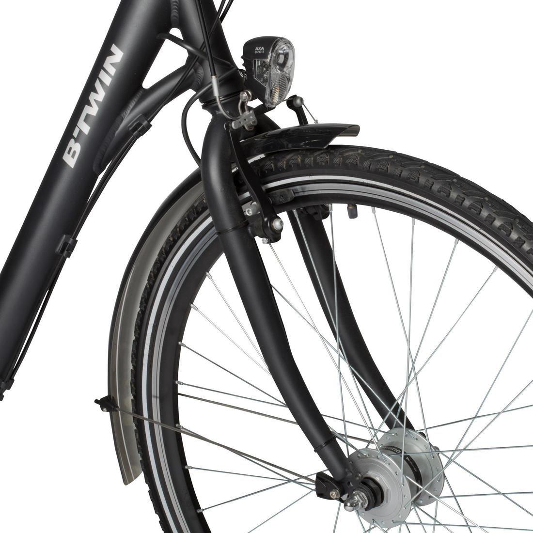 Small/Medium City Bike Elops 920, Grey, No Color, large image number 3