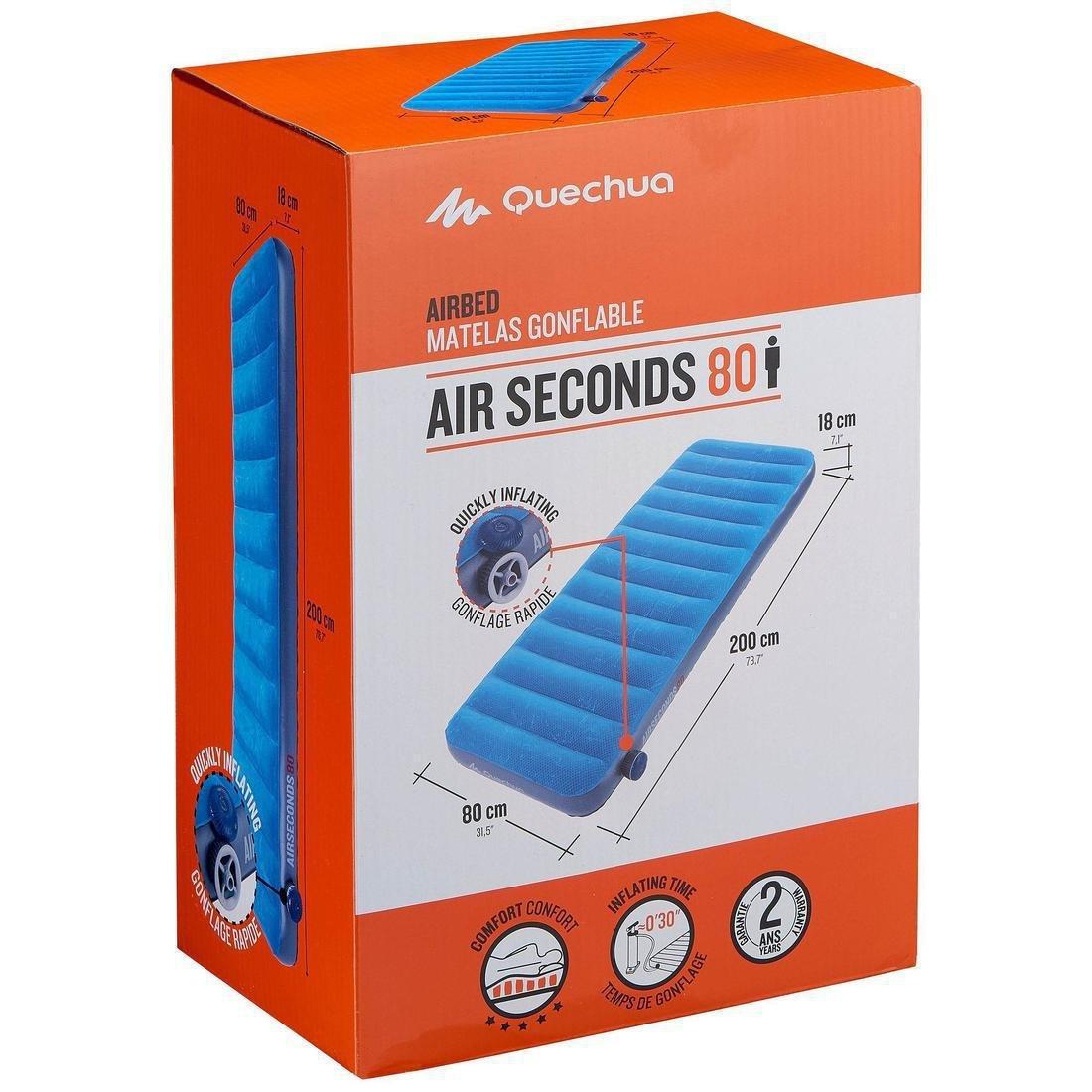 80 cm  Air Seconds 1 Person Inflatable Mattress, Teal Blue, No Color, large image number 1
