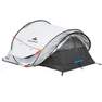 QUECHUA - 2 Person  Camping Tent - 2 Seconds - Fresh and Black - 2 Person, Snow White