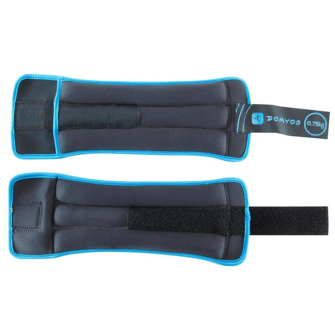 Toning Adjustable Wrist And Ankle Soft Weights Twin-Pack - 0.75 Kg, Blue, , large image number 3