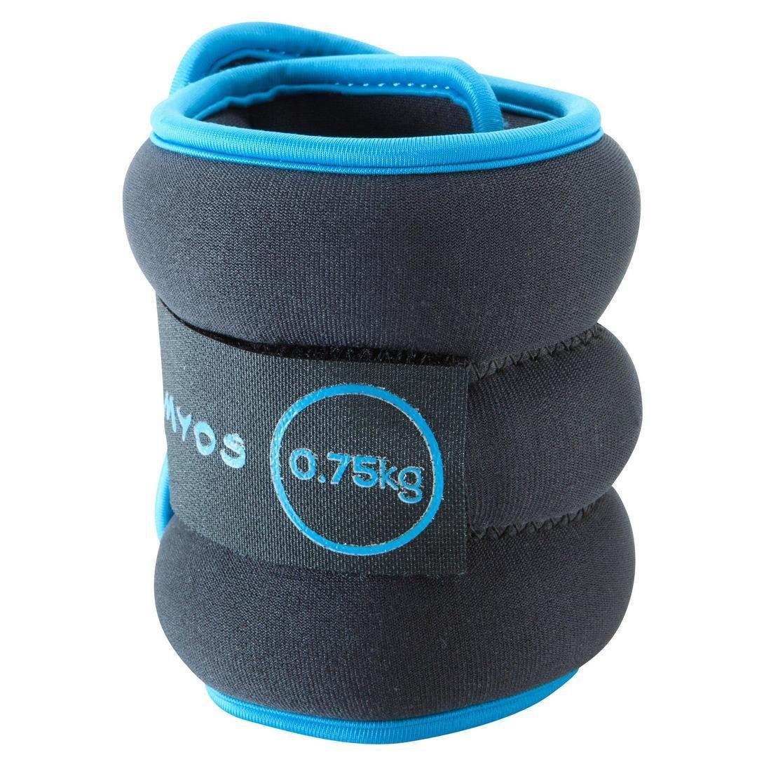 Toning Adjustable Wrist And Ankle Soft Weights Twin-Pack - 0.75 Kg, Blue, , large image number 4