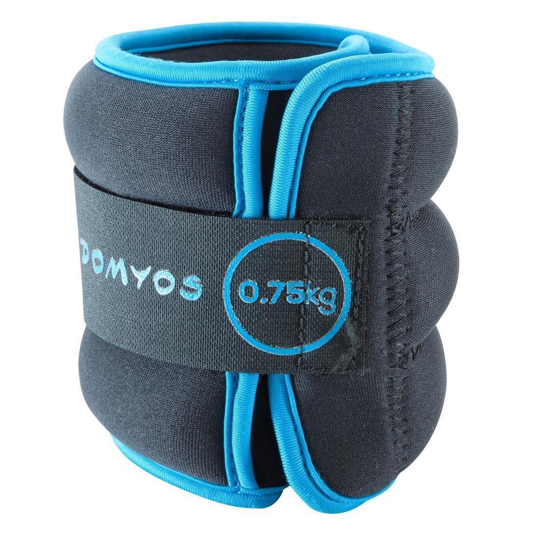 Toning Adjustable Wrist And Ankle Soft Weights Twin-Pack - 0.75 Kg, Blue, , large image number 5