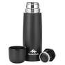 QUECHUA - 0.7 L Stainless Steel Insulated Hiking Bottle, Black