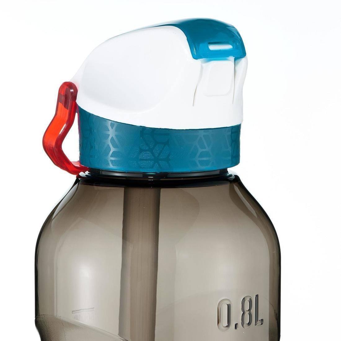 Hiking Water Bottle Instant Stopper With Straw 900 Tritan 0.8 Litre, Dark Grey, , large image number 8