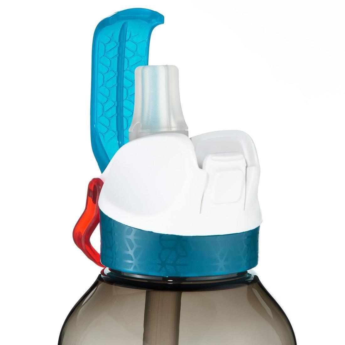 Hiking Water Bottle Instant Stopper With Straw 900 Tritan 0.8 Litre, Dark Grey, , large image number 9