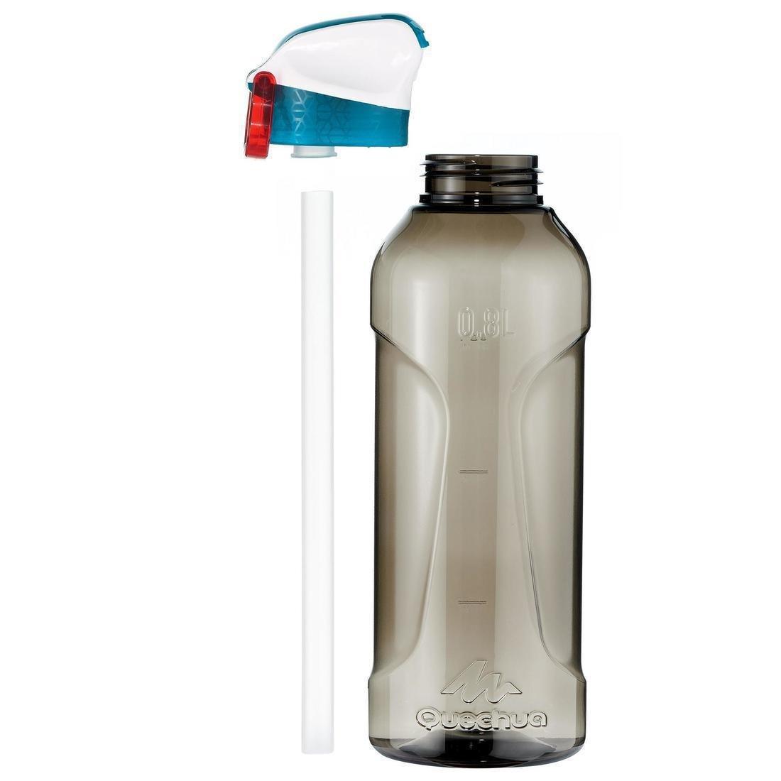 Hiking Water Bottle Instant Stopper With Straw 900 Tritan 0.8 Litre, Dark Grey, , large image number 13