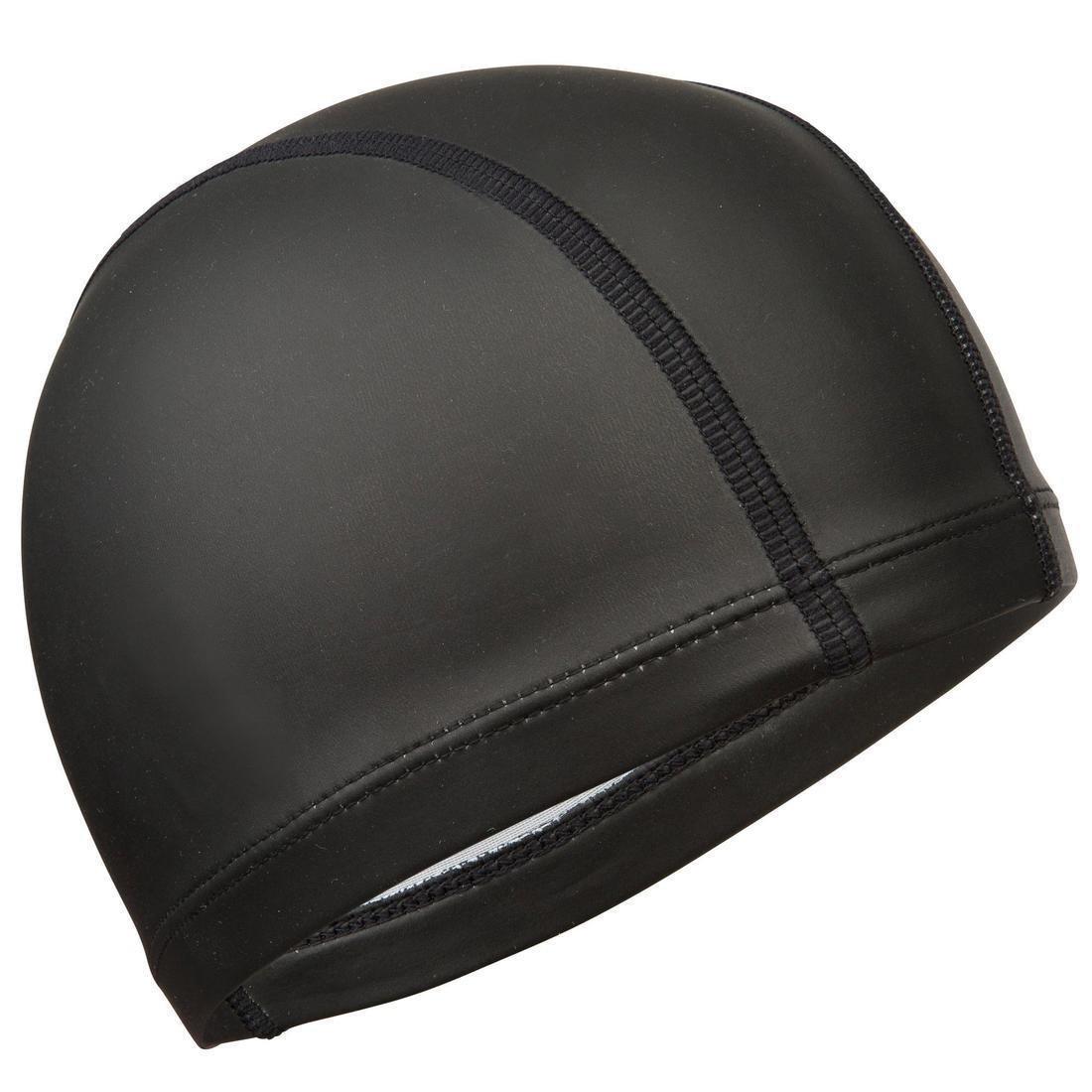 Adult  Silicone Mesh Swim Cap, Black, , large image number 0