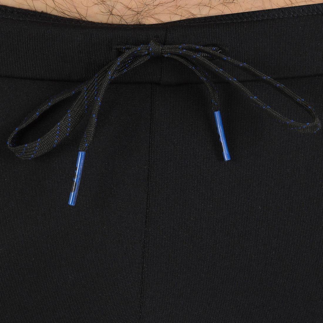 Medium  Men's Long Swimming Boxers, Black, , large image number 4